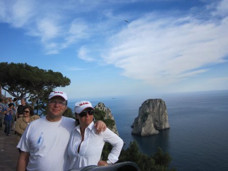 vista faraglioni a Capri