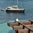 Isole Egadi la barca al'ancora